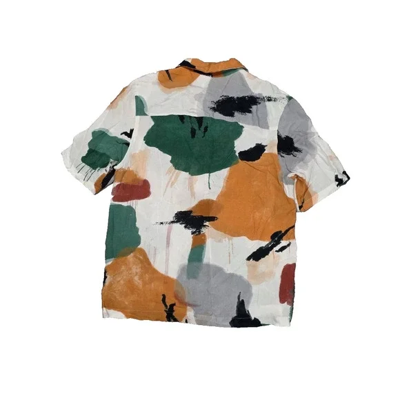 Zara Men's Multicolor Art Y2K Abstract Shirt Medium A003330 - Picture 8 of 8